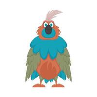 A pretty bird with vibrant and cheerful colors Illustration vector