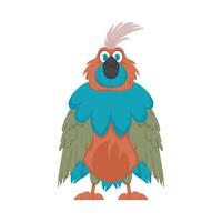 un bonito pájaro con vibrante y alegre colores vector ilustración