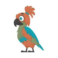 A beautiful bird with bright and cheerful colors Vector Illustration