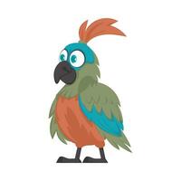 un bonito pájaro con vibrante y alegre colores vector ilustración