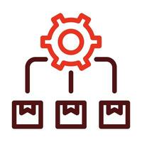 Workflow Vector Thick Line Two Color Icons For Personal And Commercial Use.
