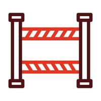 Barrier Vector Thick Line Two Color Icons For Personal And Commercial Use.