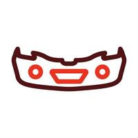 Bumper Vector Thick Line Two Color Icons For Personal And Commercial Use.