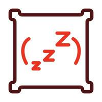 Pillow Vector Thick Line Two Color Icons For Personal And Commercial Use.