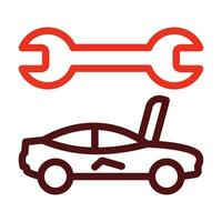 Body Repair Vector Thick Line Two Color Icons For Personal And Commercial Use.