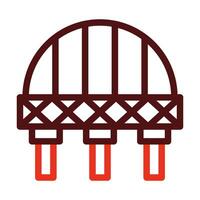 Bridge Vector Thick Line Two Color Icons For Personal And Commercial Use.