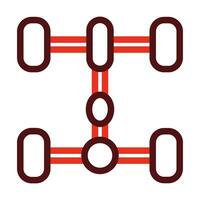 Chassis Vector Thick Line Two Color Icons For Personal And Commercial Use.