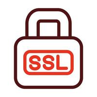 SSL Vector Thick Line Two Color Icons For Personal And Commercial Use.