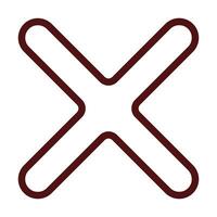 Cross Vector Thick Line Two Color Icons For Personal And Commercial Use.