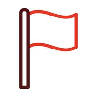 Flag Vector Thick Line Two Color Icons For Personal And Commercial Use.