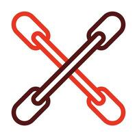 Paddle Vector Thick Line Two Color Icons For Personal And Commercial Use.