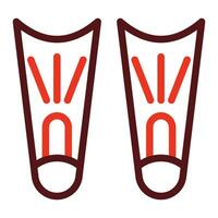 Fins Vector Thick Line Two Color Icons For Personal And Commercial Use.