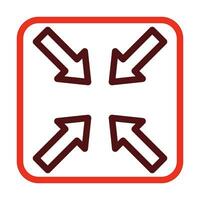 Minimize Vector Thick Line Two Color Icons For Personal And Commercial Use.