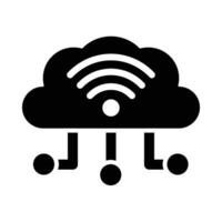 Cloud Service Vector Glyph Icon For Personal And Commercial Use.