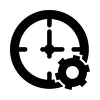 Time Management Vector Glyph Icon For Personal And Commercial Use.