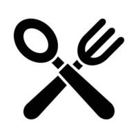 Baby Cutlery Vector Glyph Icon For Personal And Commercial Use.
