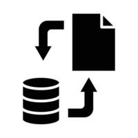 Data Synchronization Vector Glyph Icon For Personal And Commercial Use.