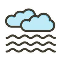 Foggy Vector Thick Line Filled Colors Icon For Personal And Commercial Use.