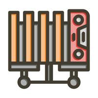 Oil Heater Vector Thick Line Filled Colors Icon For Personal And Commercial Use.