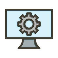 Web Setting Vector Thick Line Filled Colors Icon For Personal And Commercial Use.