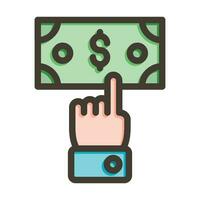 Pay Per Click Vector Thick Line Filled Colors Icon For Personal And Commercial Use.