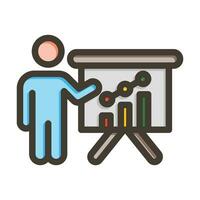 Presentation Vector Thick Line Filled Colors Icon For Personal And Commercial Use.
