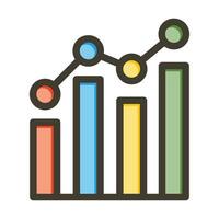 Analytics Vector Thick Line Filled Colors Icon For Personal And Commercial Use.