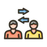 Interpersonal Relationships Vector Thick Line Filled Colors Icon For Personal And Commercial Use.