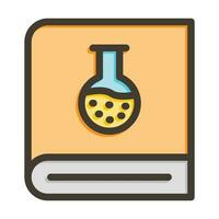 química libro vector grueso línea lleno colores icono para personal y comercial usar.