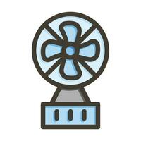 Electric Fan Vector Thick Line Filled Colors Icon For Personal And Commercial Use.