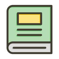 Book Vector Thick Line Filled Colors Icon For Personal And Commercial Use.