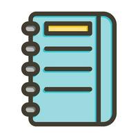 Diary Vector Thick Line Filled Colors Icon For Personal And Commercial Use.