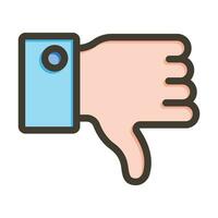 Dislike Vector Thick Line Filled Colors Icon For Personal And Commercial Use.