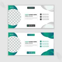 Medical Email Signature or Vector Design template and The Best Healthcare Services