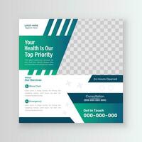 Medical Healthcare Social Media Post-Banner Or Template Design vector