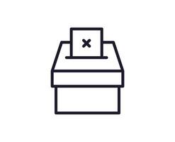 Single line icon of election on isolated white background. High quality editable stroke for mobile apps, web design, websites, online shops etc. vector