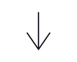 Arrow line icon on white background vector