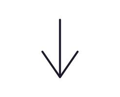 Arrow line icon on white background vector