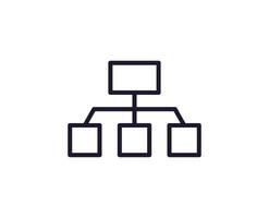 Hierarchy concept. Single premium editable stroke pictogram perfect for logos, mobile apps, online shops and web sites. Vector symbol isolated on white background.