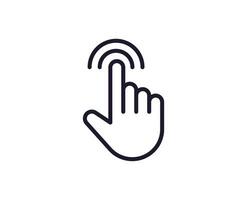 Single line icon of hand High quality vector illustration for design, web sites, internet shops, online books etc. Editable stroke in trendy flat style isolated on white background