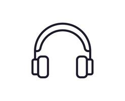 soltero línea icono de auriculares en aislado blanco antecedentes. alto calidad editable carrera para móvil aplicaciones, web diseño, sitios web, en línea tiendas etc. vector