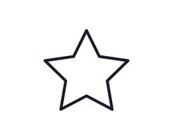 Single line icon of star on isolated white background. High quality editable stroke for mobile apps, web design, websites, online shops etc. vector