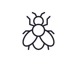Bug concept. Single premium editable stroke pictogram perfect for logos, mobile apps, online shops and web sites. Vector symbol isolated on white background.