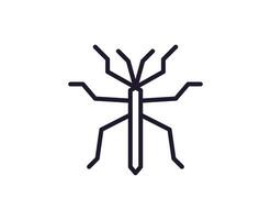 Bug concept. Single premium editable stroke pictogram perfect for logos, mobile apps, online shops and web sites. Vector symbol isolated on white background.