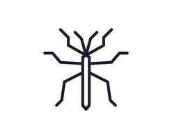 Bug concept. Single premium editable stroke pictogram perfect for logos, mobile apps, online shops and web sites. Vector symbol isolated on white background.