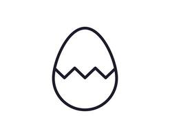 Single line icon of egg High quality vector illustration for design, web sites, internet shops, online books etc. Editable stroke in trendy flat style isolated on white background