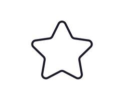 Single line icon of star on isolated white background. High quality editable stroke for mobile apps, web design, websites, online shops etc. vector