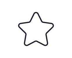 Single line icon of star on isolated white background. High quality editable stroke for mobile apps, web design, websites, online shops etc. vector