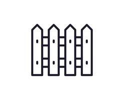 Fence concept. Modern outline high quality illustration for banners, flyers and web sites. Editable stroke in trendy flat style. Line icon of fence vector
