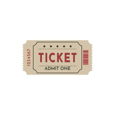 admit one ticket vector design logo template